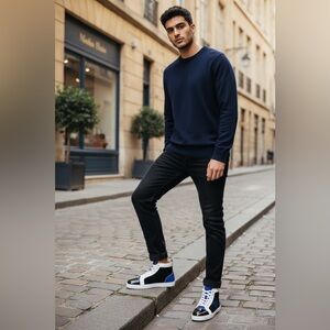 ‼️SOLD‼️ CHRISTIAN LOUBOUTIN Men’s Louis Leather/Suede High-Top Sneakers SZ 47EU